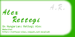 alex rettegi business card